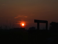 Sonnenuntergang an der Elbe