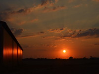 Sonnenuntergang an der Elbe