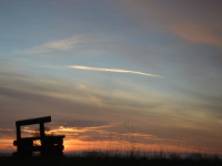 Sonnenaufgang an der Elbe