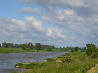 Wolkenhimmel an der Elbe