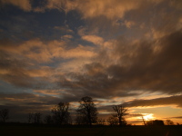 Sonnenaufgang an der Elbe