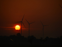 Sonnenaufgang an der Elbe