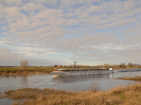 Schiff-Fahrt auf der Elbe